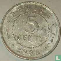 Belize 5 cents 1986 for sale