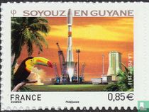 Lancement de la fusée Soyouz en Guyane