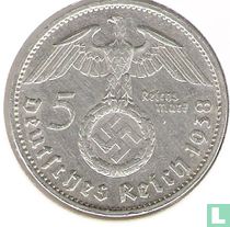 German Empire 5 reichsmark 1938 (G) for sale