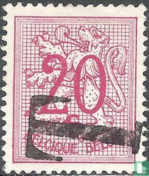 Figure on heraldic lion, with overprint T