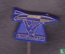 Ruimtevaart (main avec modèle de fusée) [or sur bleu] acheter