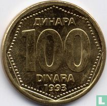Yougoslavie 100 dinara 1993