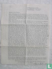 Original letter from Simon Vinkenoog to J.A. Vooren. March 11, 1951
