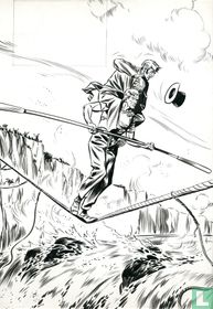 Blondin, de man wiens leven aan een draad hing (cover Kuifje/Tintin)