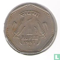 India 1 rupee 1987 (Bombay)