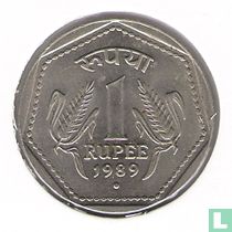 India 1 rupee 1989 (Noida)