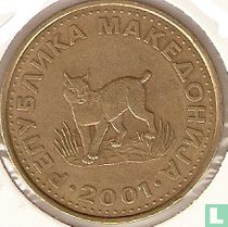 Macédoine 5 denari 2001