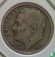 United States 1 dime 1951 (D)