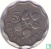 Swaziland 5 cents 1986