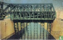 Emergency Dam swung across lock, ready to drop girders
