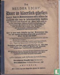 Een helder licht, daer in klaerlick ghesien wort dat d'Arminianen niet alleen de oorsaecke zijn