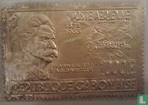 Golden airmail stamp 