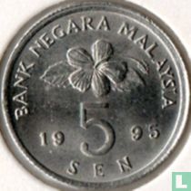 Malaysia 5 sen 1995
