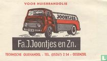 Voor Huisbrandolie Fa. J. Joontjes en Zn.