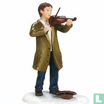 artiste de rue jouant du violon