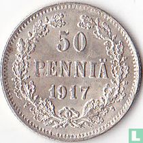Finlande 50 penniä 1917 (type 1)