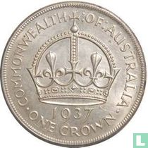 Australië 1 crown 1937 "Coronation of King George VI"