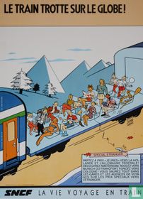 Le train trotte sur le globe!