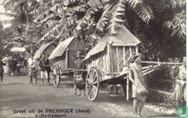 Groet uit de Preanger (Java) Koffietransport