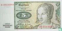 Bundesbank, 5 D-Mark in 1960 (e)