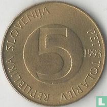 Slovenia 5 tolarjev 1993