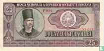 Roumanie 25 Lei 1966