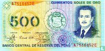 Pérou 500 Soles De Oro 1982