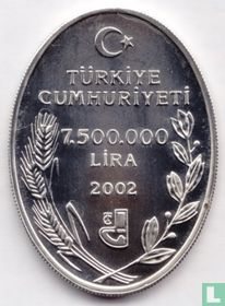 Turkey 7.500.000 lira 2002 (PROOF) "Tulipa orphanidea"