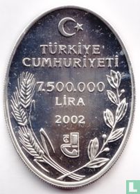Turkey 7.500.000 lira 2002 (PROOF) "Centaurea tchihatcheffii"