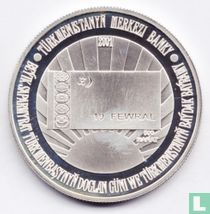 Turkmenistan 500 manat 2001 (PROOF - type 1) "Presidents 61st Birthday"