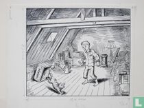 Originele tekening H. Ramaekers (tekenaar van Wipneus en Pim)