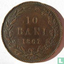 Rumänien 10 Bani 1867 (WATT & CO.)