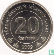 Turkmenistan 20 tenge 2009