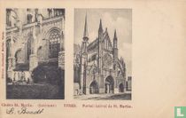 Cloître St.Martin. (Intérieur) Ypres. Portail latéral de St. Martin.
