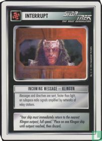 Incoming Message: Klingon