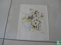 Tekening Robbedoes en Kwabbernoot