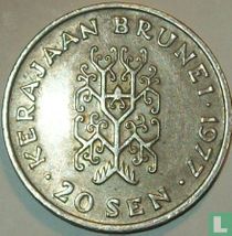 Brunei 20 sen 1977 (type 2)