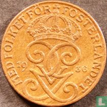 Suède 1 öre 1936 (courte 6)