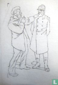 originele potloodschets voor politieke prent 