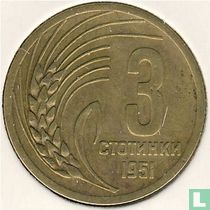 Bulgarien 3 Stotinki 1951