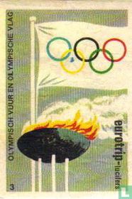 Olympisch vuur en olympische vlag acheter