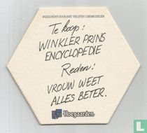 Te koop: Winkler Prins Encyclopodie Reden: Vrouw weet alles beter.