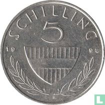 Autriche 5 schilling 1998