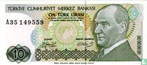 Türkei 10 Lira ND (1979/L1970) P192a1