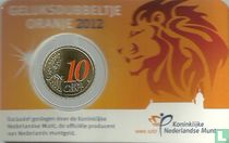 Nederland  0,10 euro 2012 (coincard) "Oranje geluksdubbeltje"