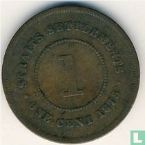 Straße Settlements 1 cent 1875