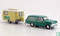 Opel Rekord P2 met Eriba Camper 'Schwarzbau'