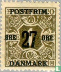 Newspaper stamp with overprint