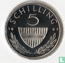 Autriche 5 schilling 1987