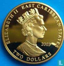 États des Caraïbes orientales 2 dollars 2003 (BE) "Horatio Nelson"